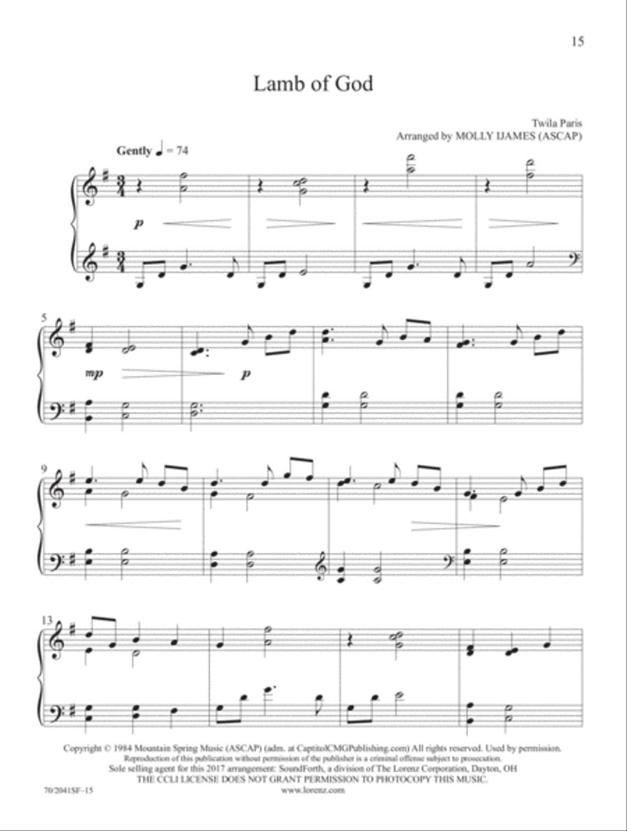 Modern Praise Piano Solo scores gallery preview page 6