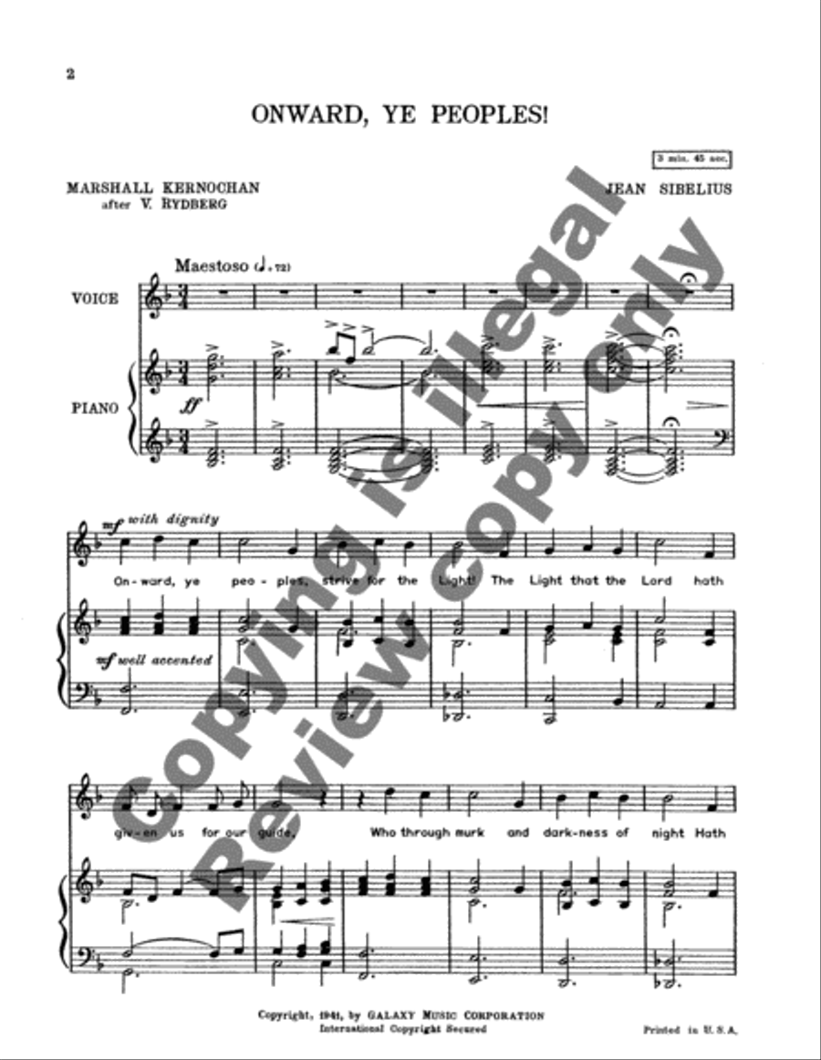 Onward, Ye Peoples! Medium Voice scores gallery preview page 5