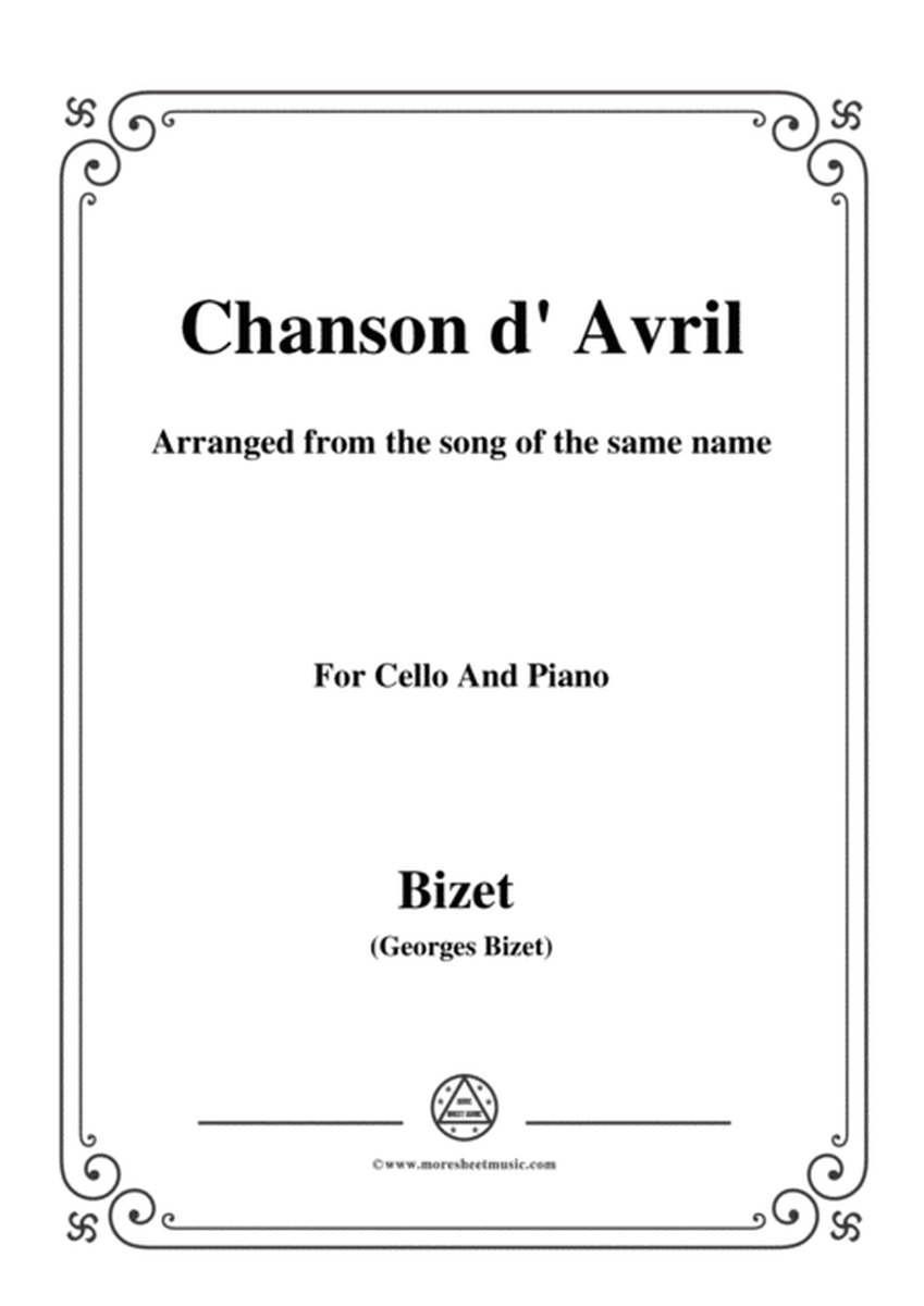 Bizet-Chanson d' Avril,for Cello and Piano image number null