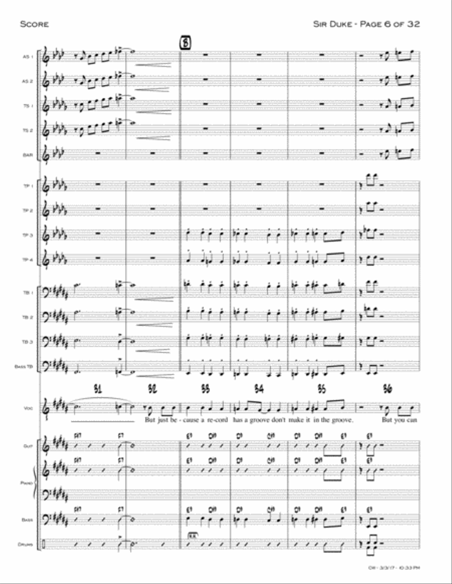 Sir Duke Jazz Ensemble scores gallery preview page 6