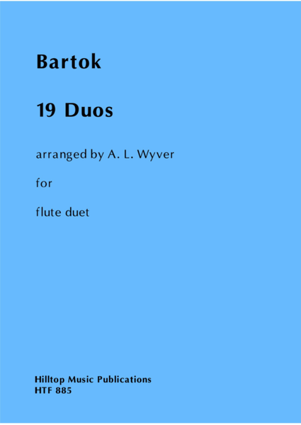 19 Duos by Bartok arranged for two flutes image number null