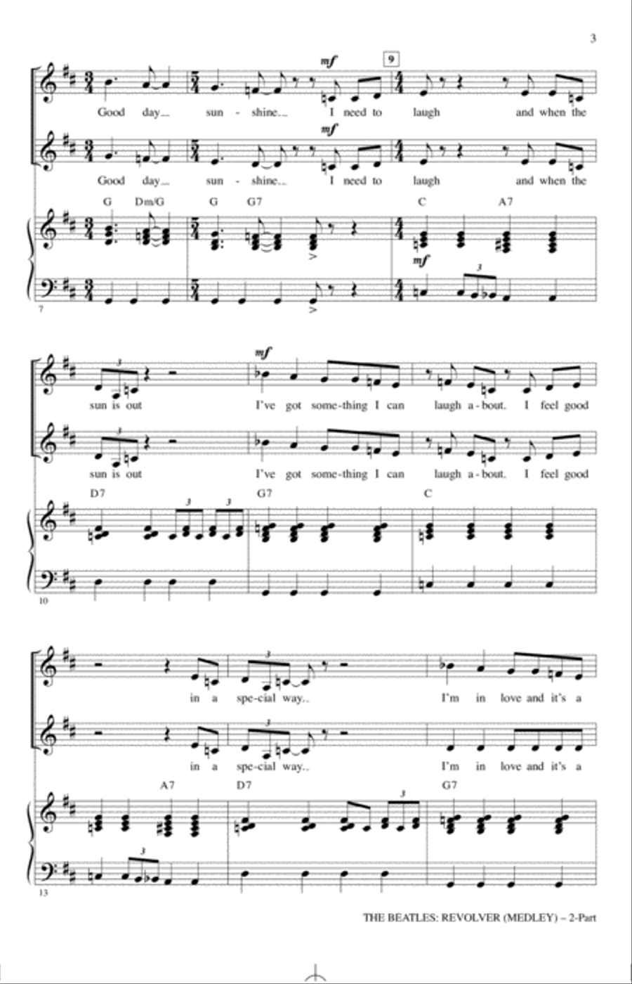 The Beatles: Revolver (Medley) (arr. Alan Billingsley) 2-Part scores gallery preview page 2
