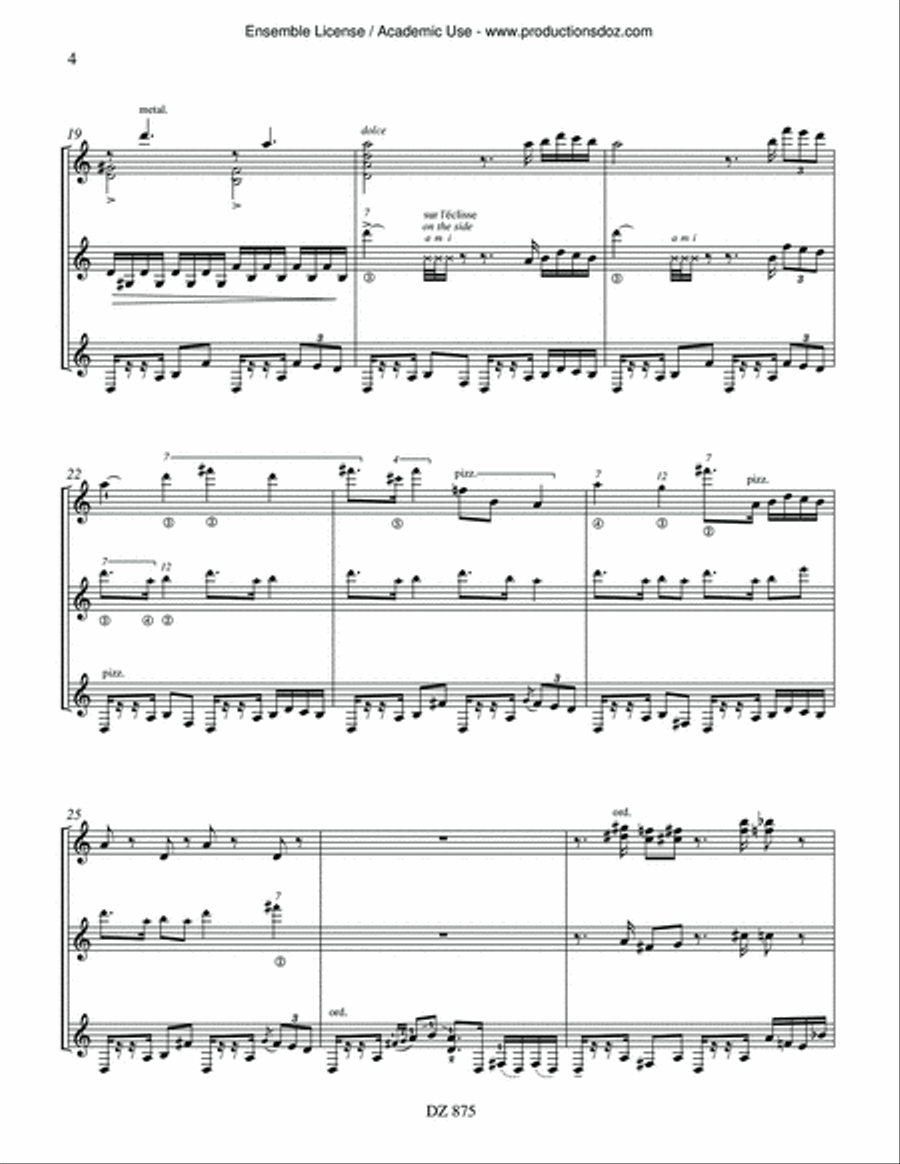 Tango égyptien Guitar Ensemble scores gallery preview page 4