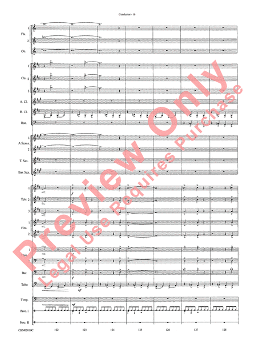 The Lord of the Rings: The Fellowship of the Ring, Concert Medley from Concert Band scores gallery preview page 19
