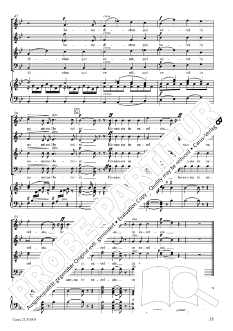 Requiem in C major 4-Part scores gallery preview page 36
