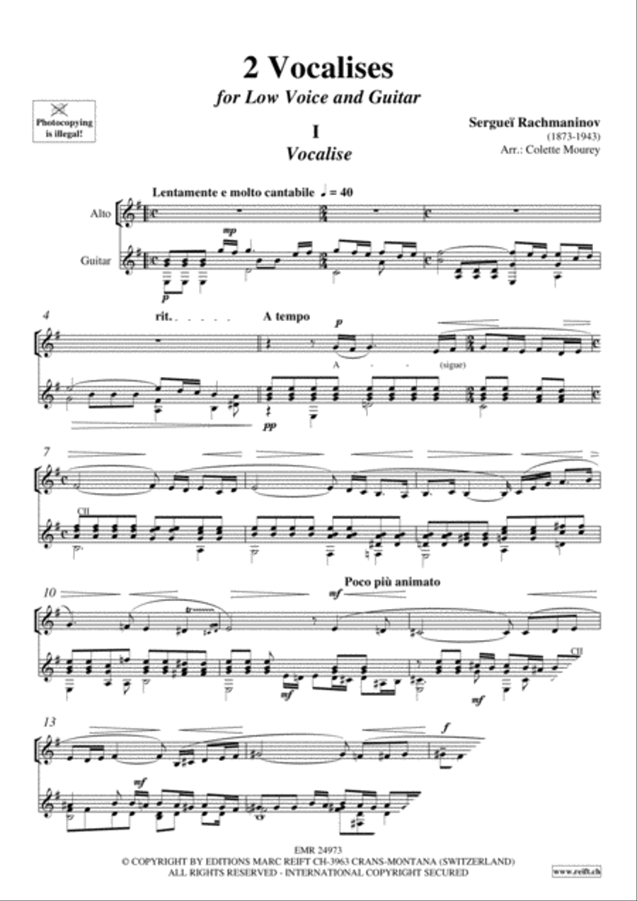 2 Vocalises 2 Vocalises Guitar scores gallery preview page 3