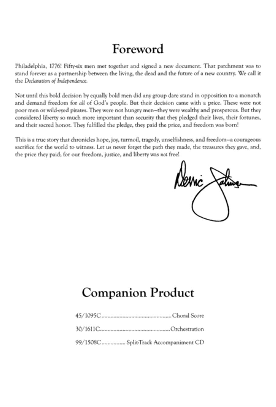 What Price Freedom? 4-Part scores gallery preview page 4