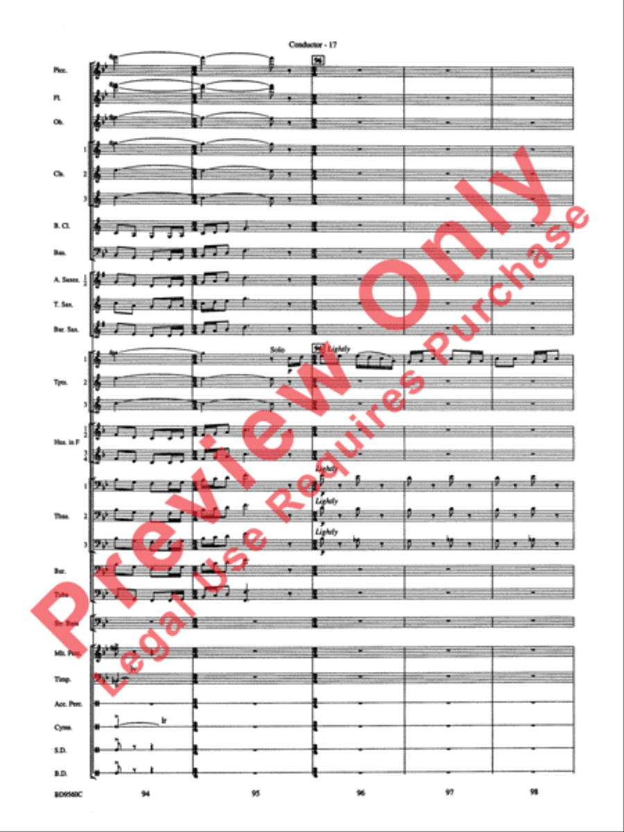 Waterdance Concert Band scores gallery preview page 19