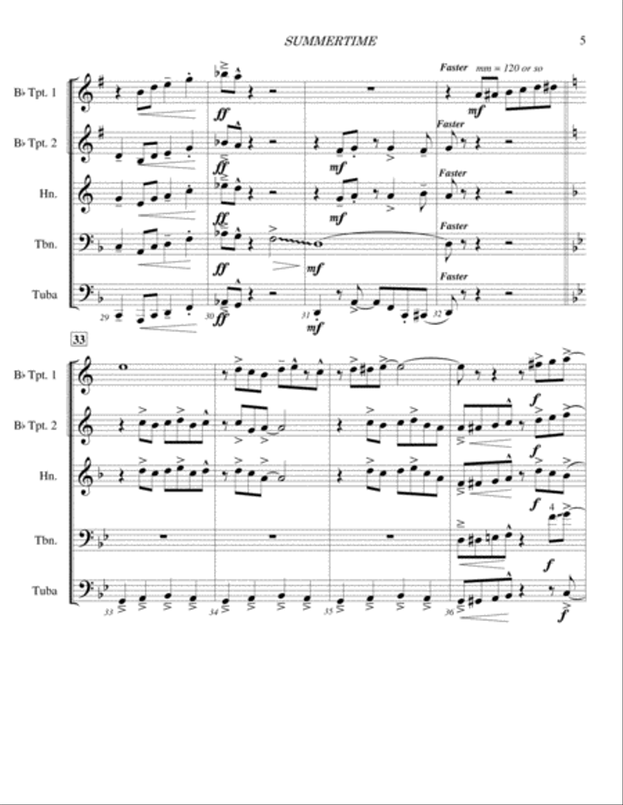 Summertime Brass Ensemble scores gallery preview page 6