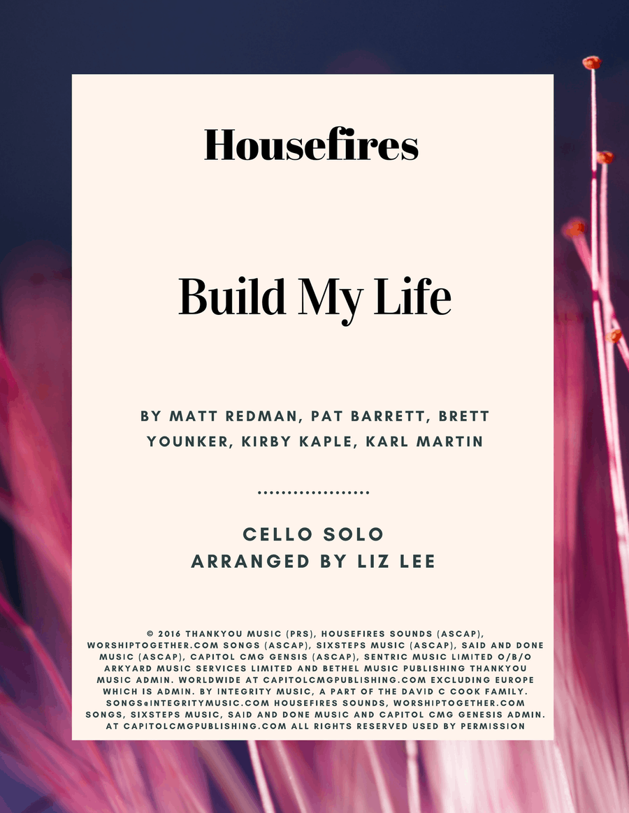 Build My Life Cello Solo scores gallery preview page 1