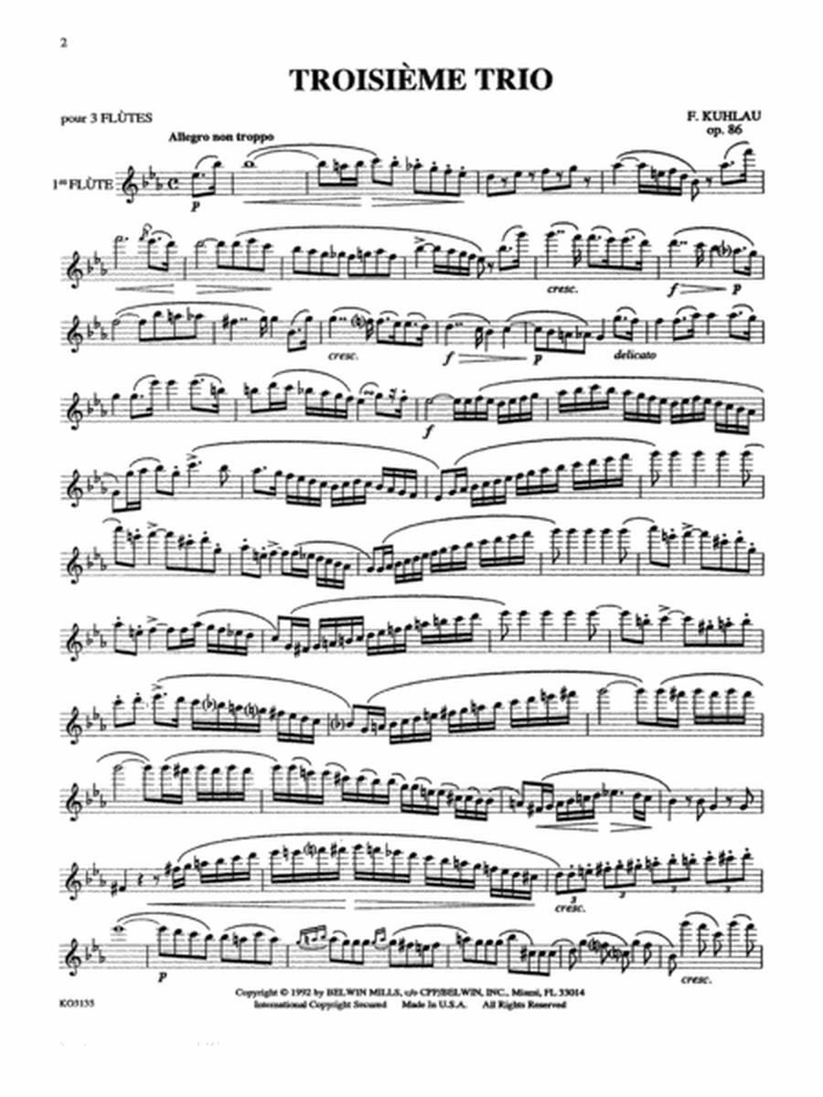 Three Grand Trios, Op. 86, Volume 3