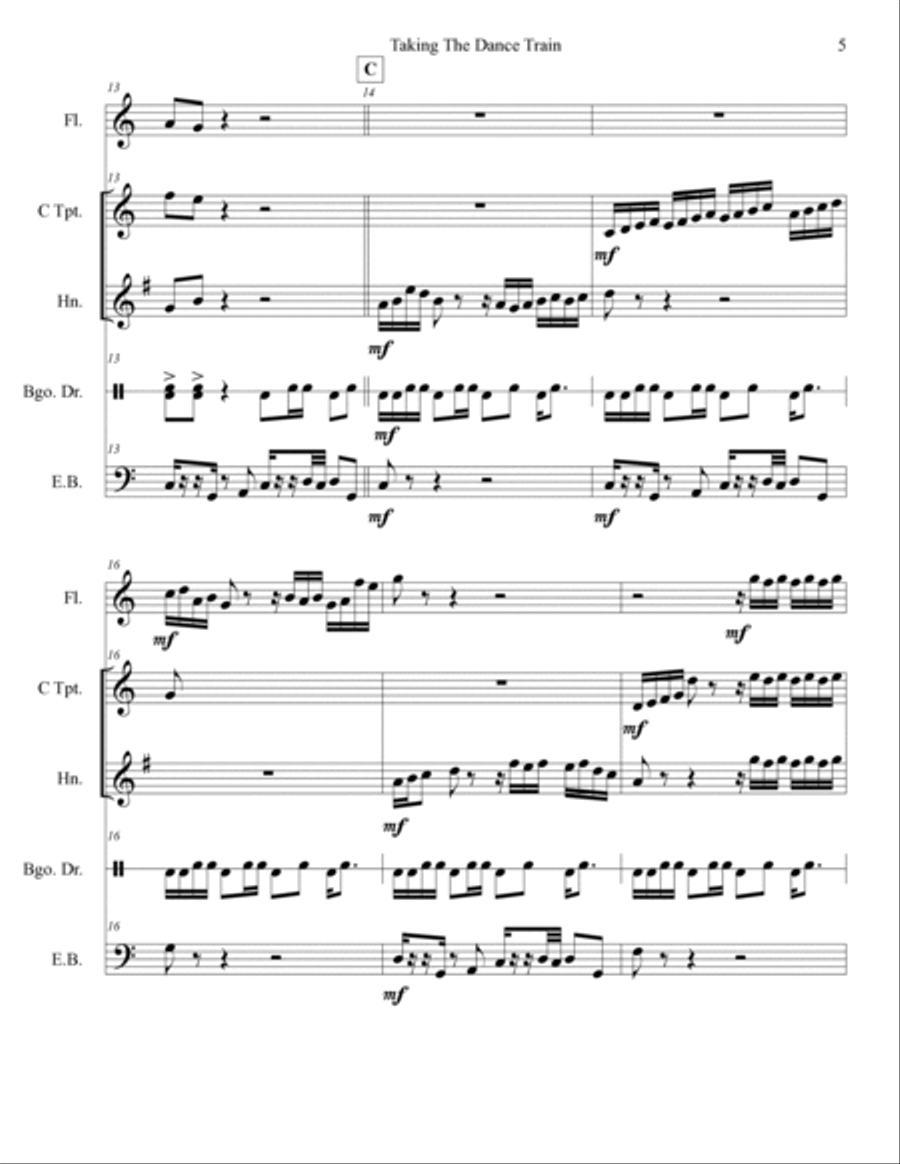 Taking The Dance Train Chamber Music scores gallery preview page 6