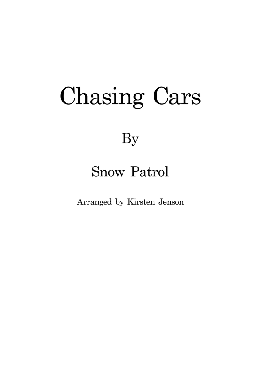 Chasing Cars image number null