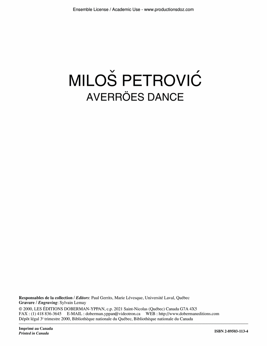 Averröes Dance Classical Guitar scores gallery preview page 1