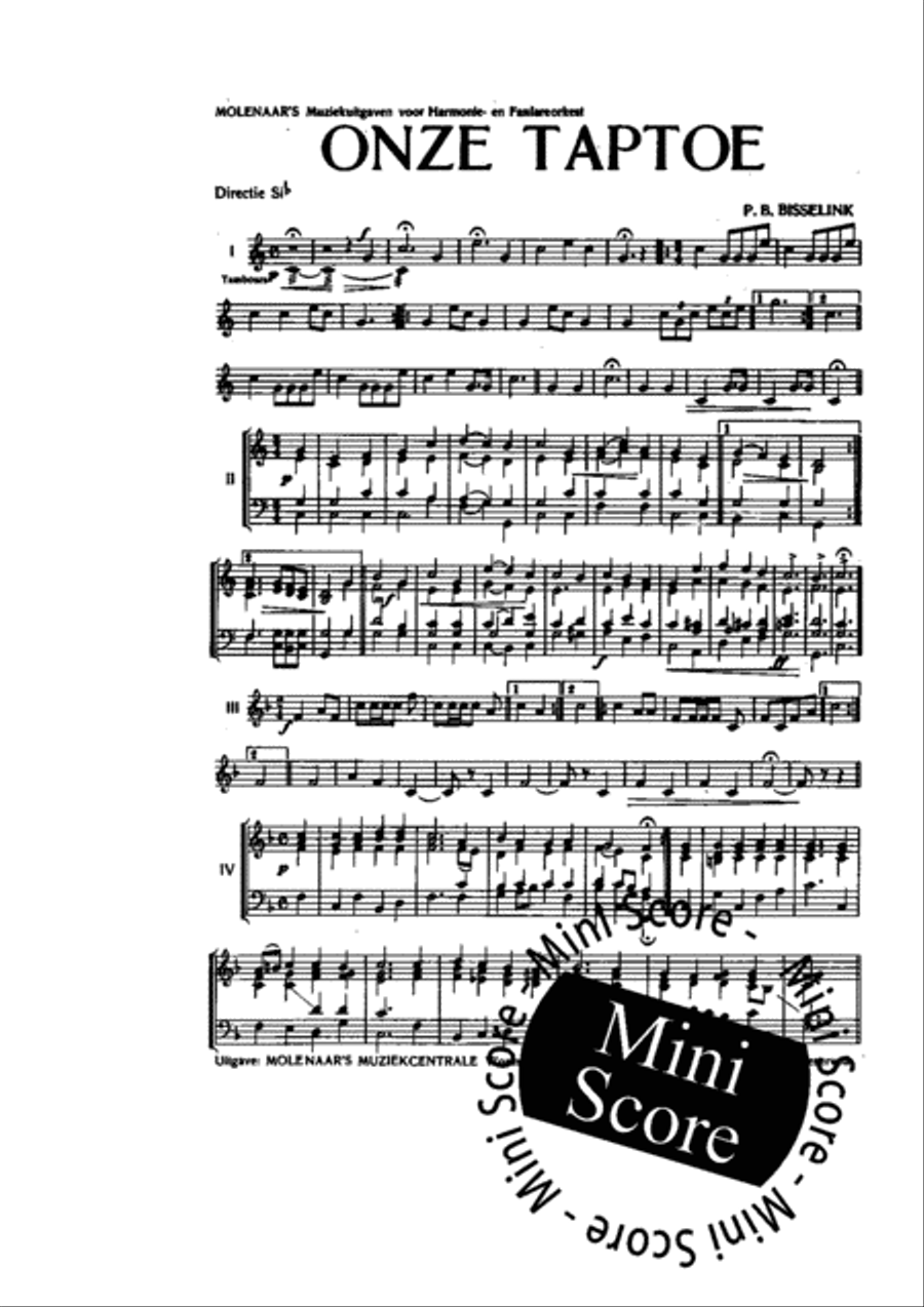 Onze Taptoe Concert Band scores gallery preview page 4
