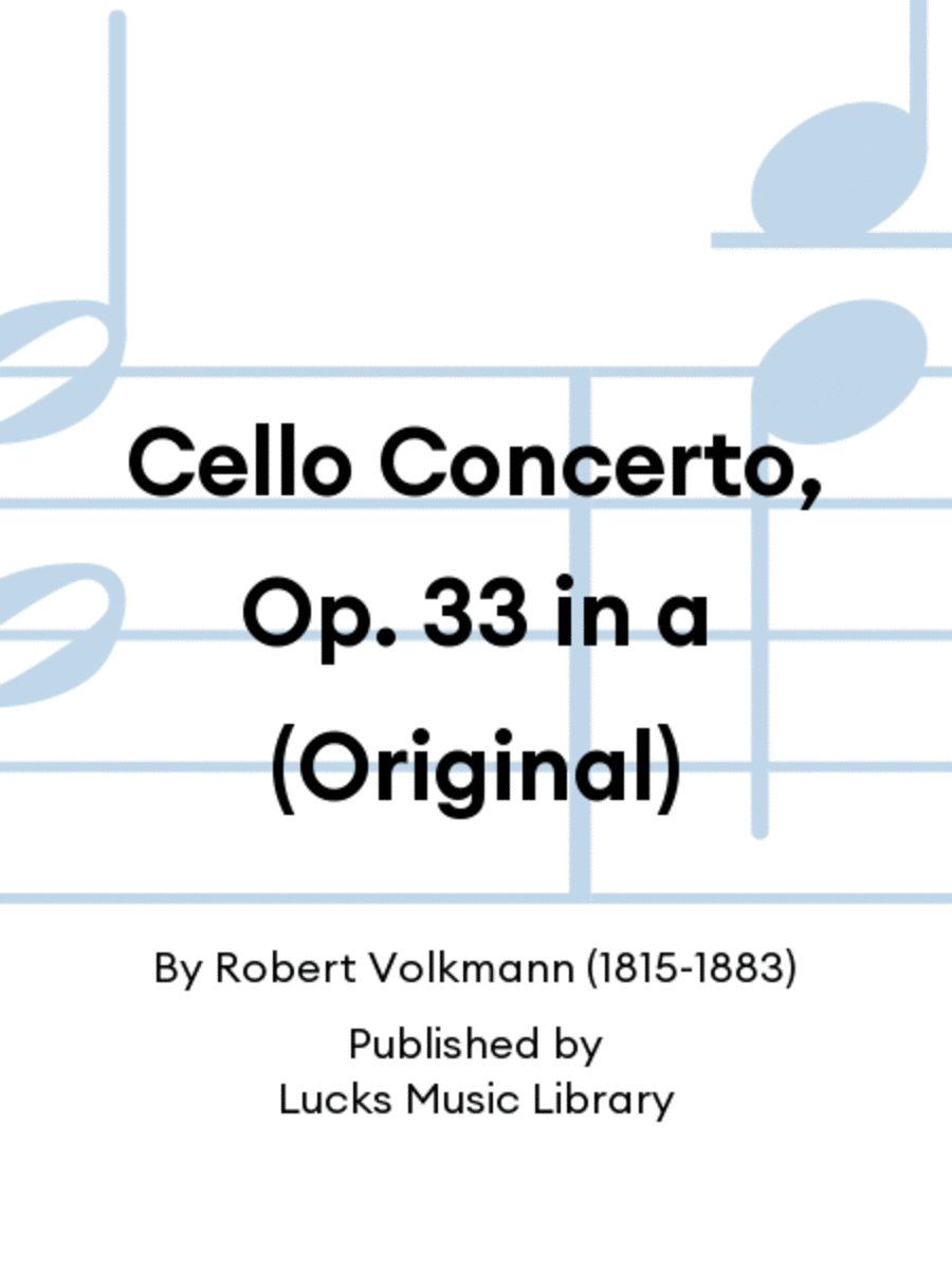 Cello Concerto, Op. 33 in a (Original) Cello Solo scores gallery preview page 1