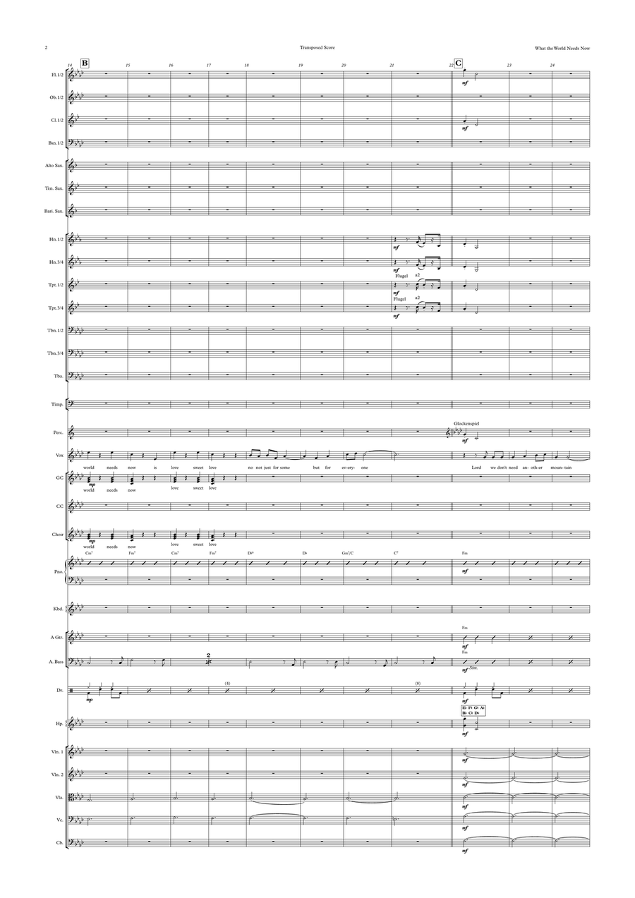 What The World Needs Now Is Love Full Orchestra scores gallery preview page 2