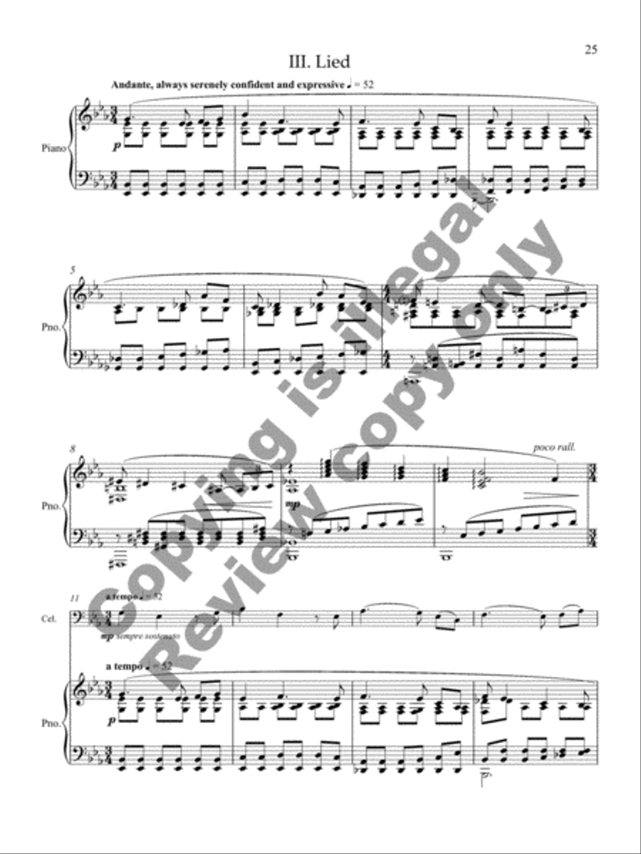 Sonata for Violoncello and Piano Piano Accompaniment scores gallery preview page 25