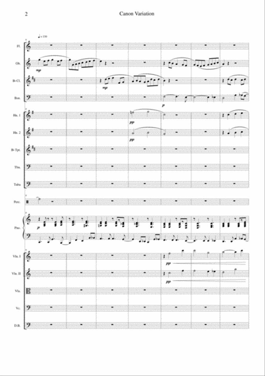 Canon Variation (Jazz Version) Orchestra scores gallery preview page 2