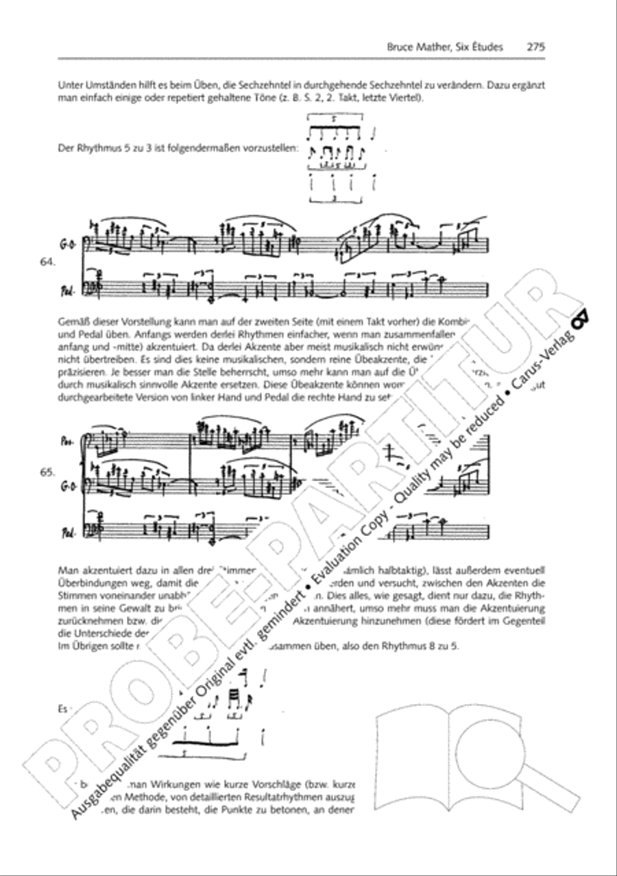 Orgelschule zur historischen Auffuhrungspraxis Organ Solo scores gallery preview page 276