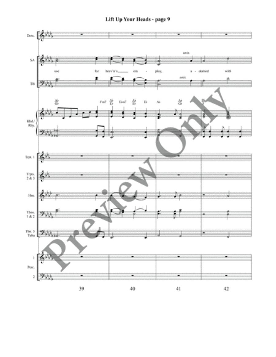 Lift Up Your Heads Lift Up Your Heads 4-Part scores gallery preview page 17