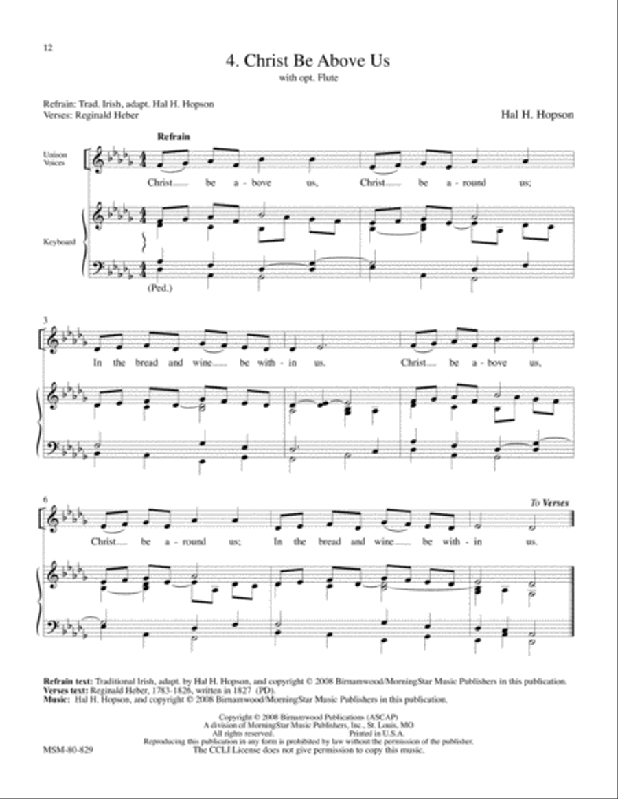 Christ Be Above Us 4-Part scores gallery preview page 1