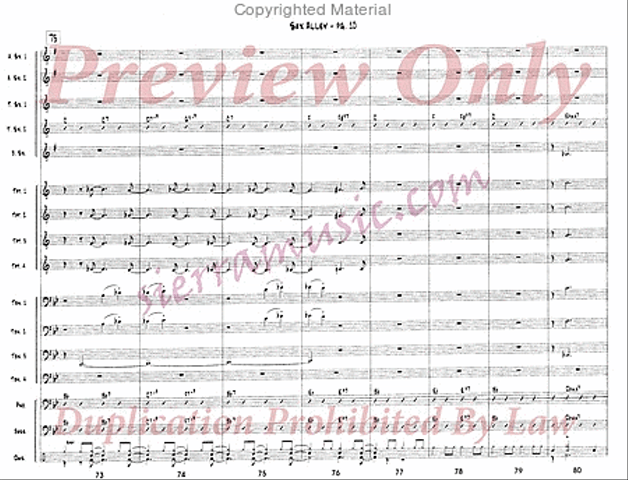 Sax Alley Jazz Ensemble scores gallery preview page 11