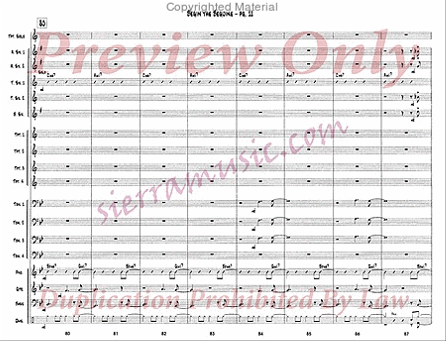 Begin the Beguine (for Doc) Jazz Ensemble scores gallery preview page 12