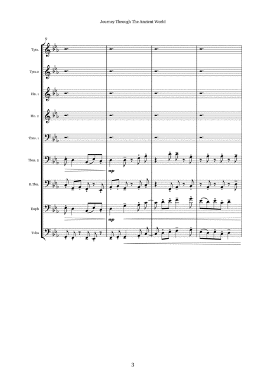 Journey to the Ancient World Brass Ensemble scores gallery preview page 5