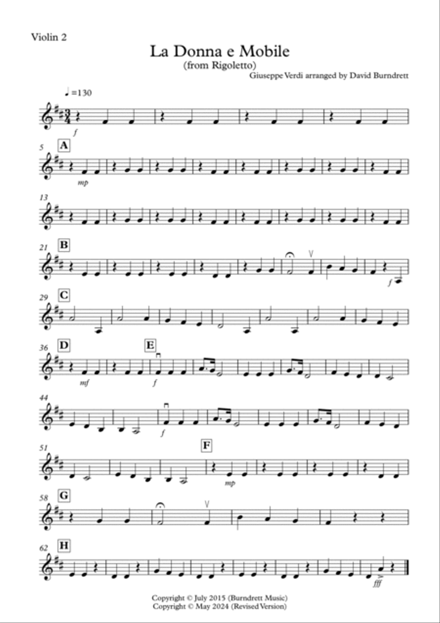 La Donna e Mobile (from Rigoletto) for String Orchestra String Orchestra scores gallery preview page 6