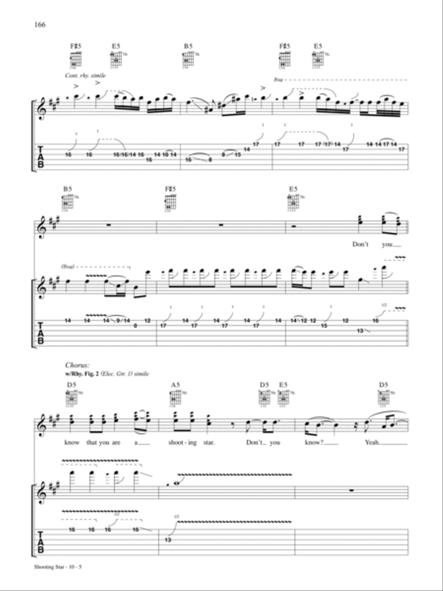 Shooting Star Shooting Star Guitar Tablature scores gallery preview page 5
