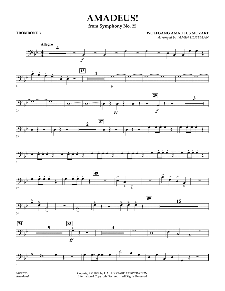 Amadeus! - Trombone 3