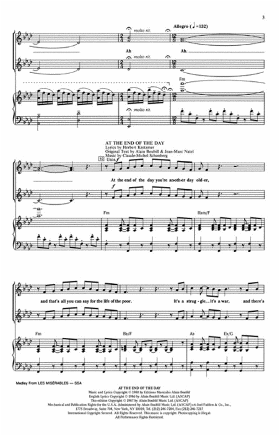 Les Misérables (Choral Medley) SSA scores gallery preview page 3