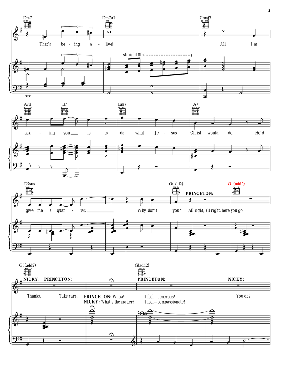 The Money Song (from Avenue Q) Piano, Vocal, Guitar scores gallery preview page 3