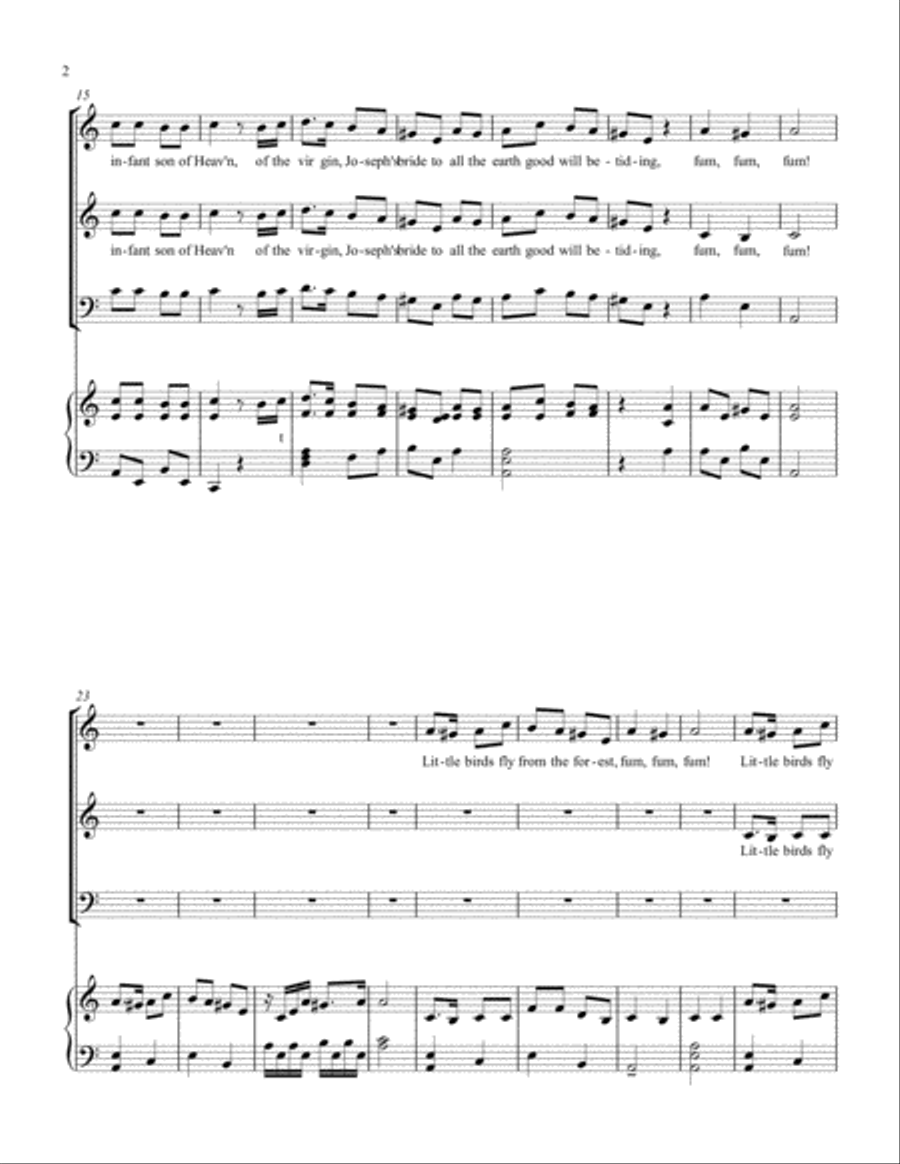 Fum, Fum, Fum ! 3-Part scores gallery preview page 2
