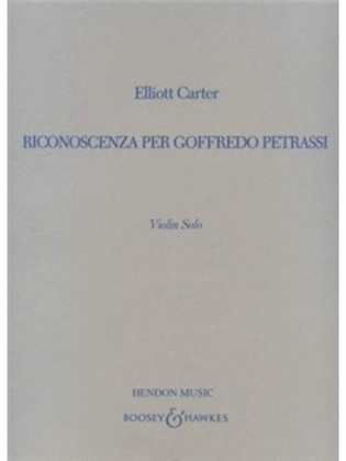 Book cover for Riconoscenza per Goffredo Petrassi