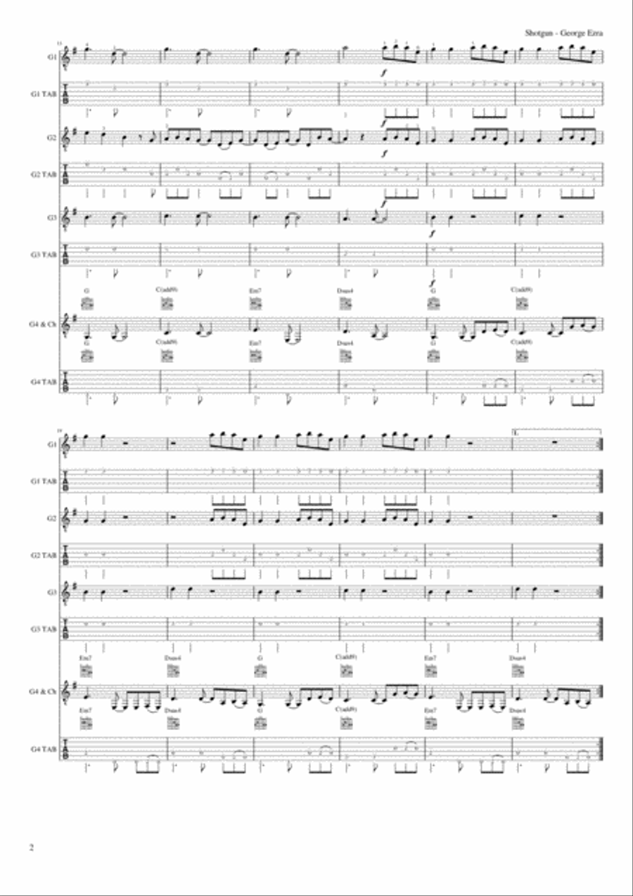 Shotgun Acoustic Guitar scores gallery preview page 4