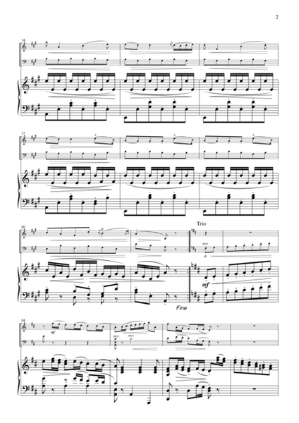Boccherini Menuetto (String Quintet Op.13, No.5, 3rd mvt.), for piano trio, PB201 image number null