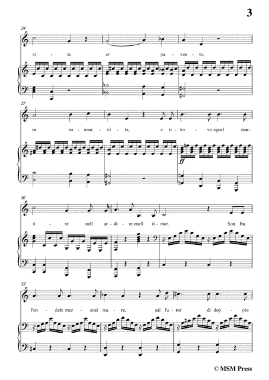 Schubert-Son fra l'onde,in g sharp minor,for Voice&Piano Voice scores gallery preview page 5
