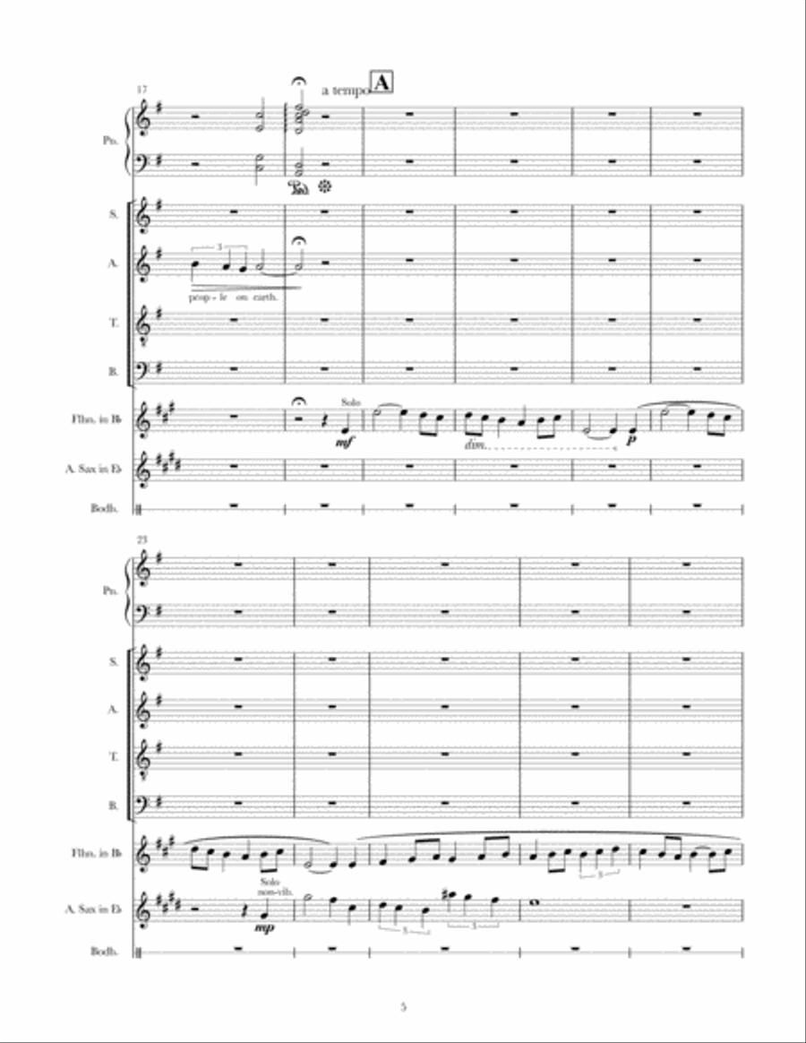 Folk Gloria 4-Part scores gallery preview page 5