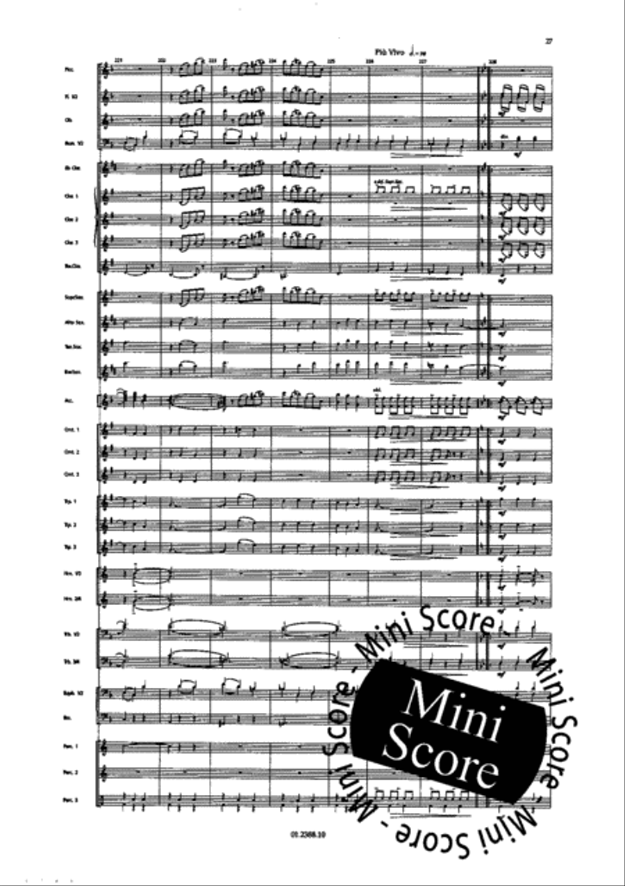 Paris Chansons Concert Band scores gallery preview page 33