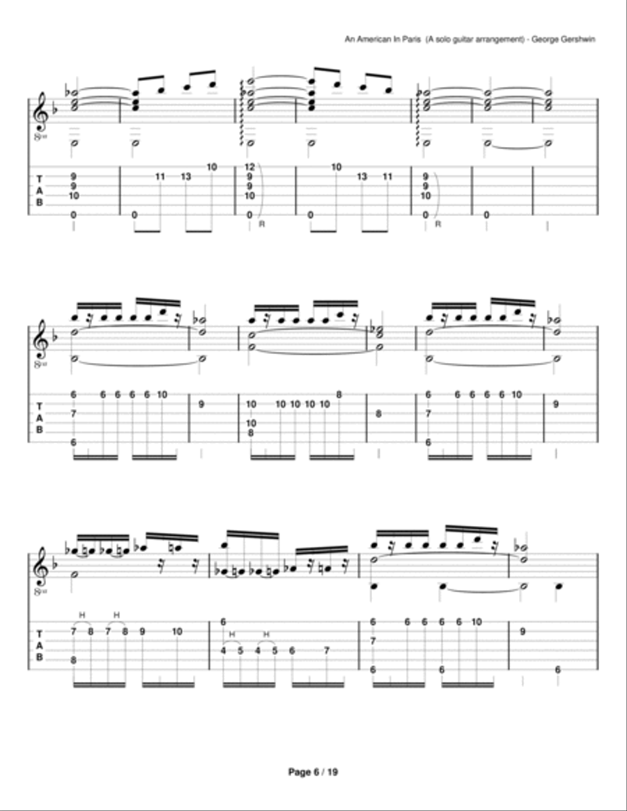 An American In Paris Electric Guitar scores gallery preview page 6
