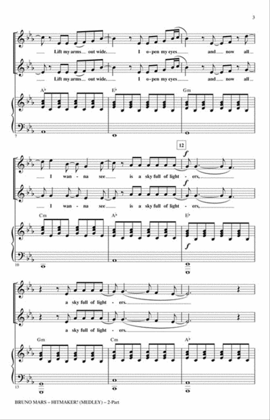 Bruno Mars – Hitmaker! 2-Part scores gallery preview page 3
