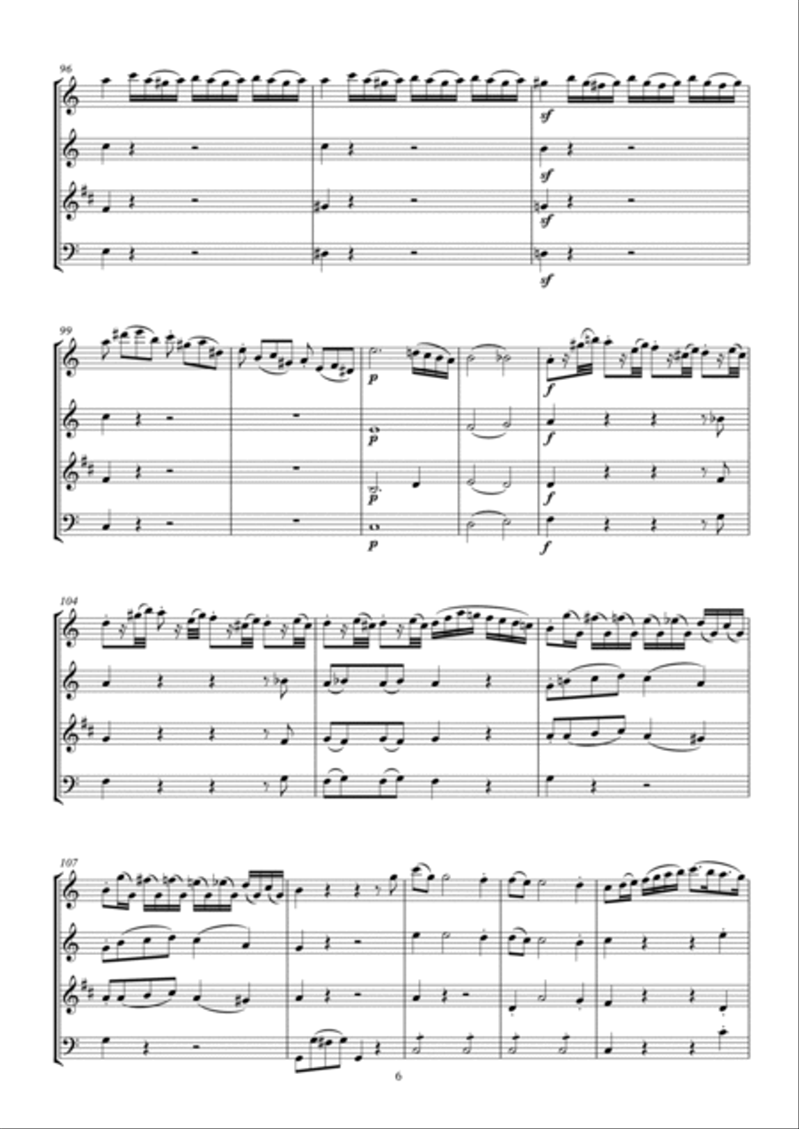 Vanhal Quartet in C arr.Woodwind Quartet Woodwind Quartet scores gallery preview page 6