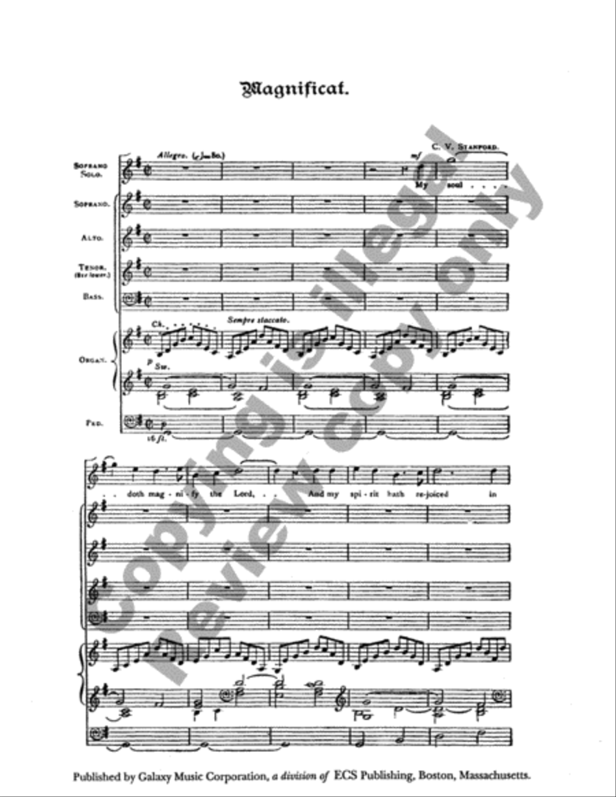 Magnificat & Nunc Dimittis in G (Choral Score)