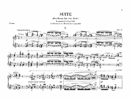 Suite in E minor for Organ Op. 16 – First Edition