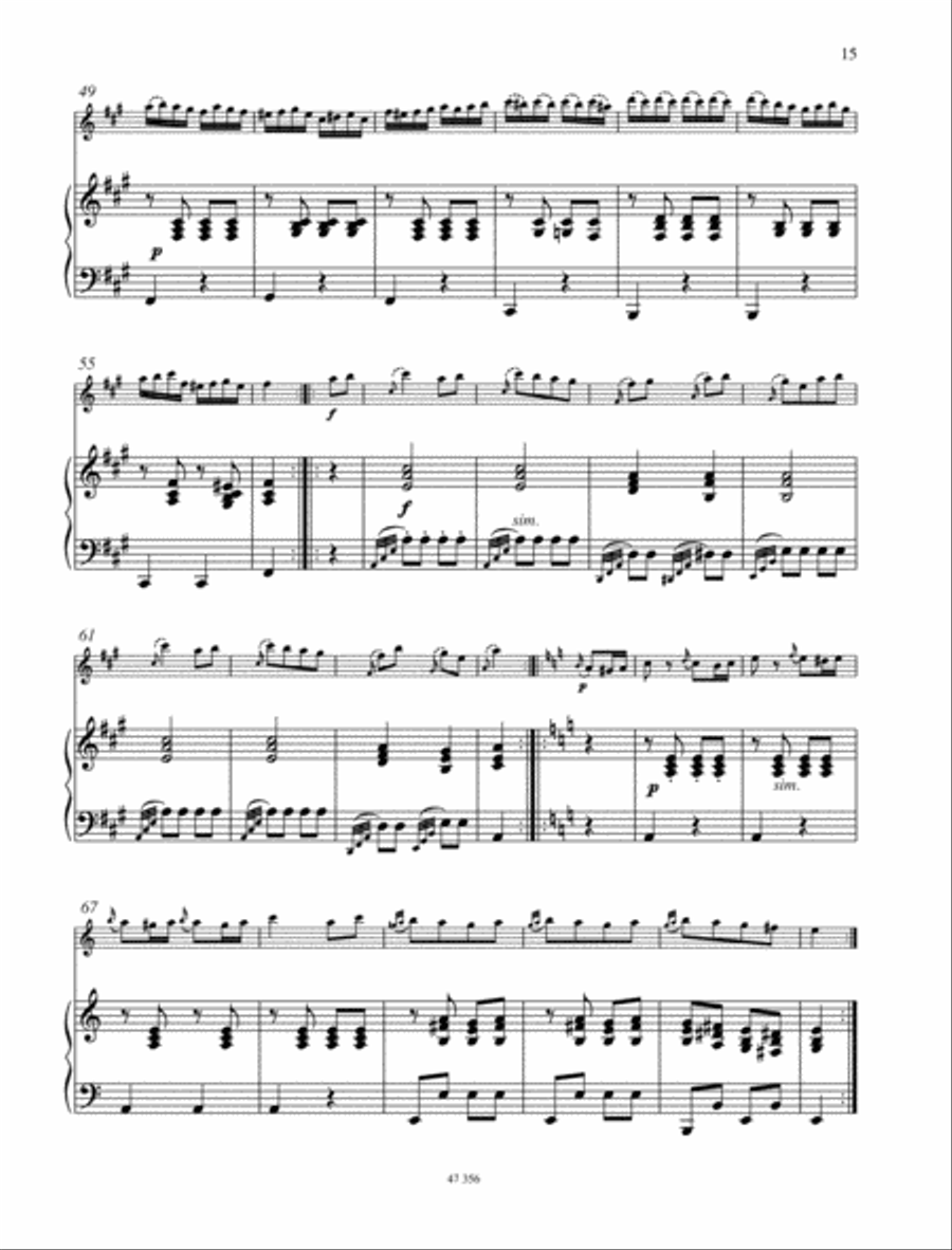 Turkish March Flute Solo scores gallery preview page 3