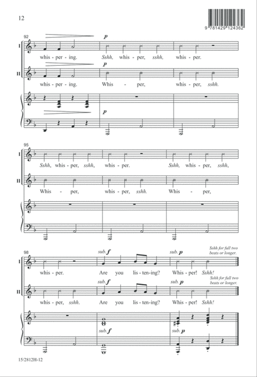 Whisper! 2-Part scores gallery preview page 13