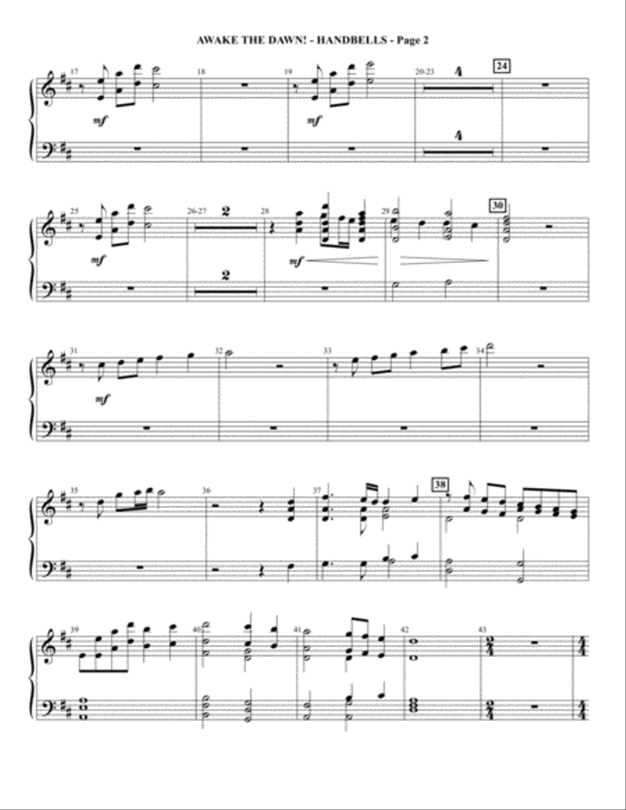Awake The Dawn! Handbell Choir scores gallery preview page 5