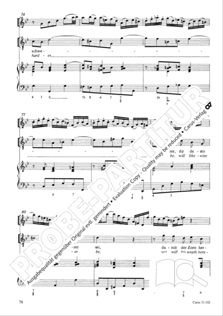 Lord God, your eyes are seeing truth in trusting (Herr, deine Augen sehen nach dem Glauben) ATB scores gallery preview page 79
